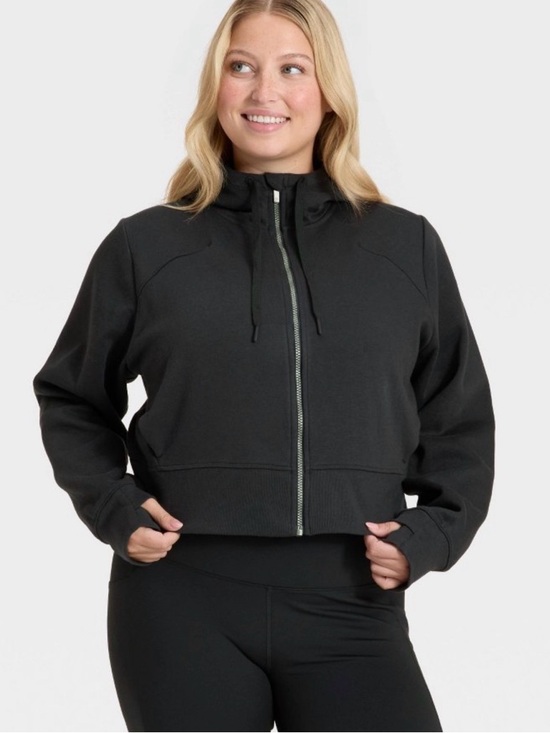 Jackets & Blazers - Women's Active Comfort Full Zip Sweatshirt - All In Motion™ Black- SIZE XXL